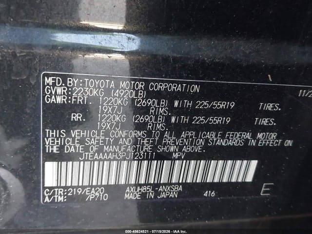 2023 TOYOTA VENZA LIMITED 9