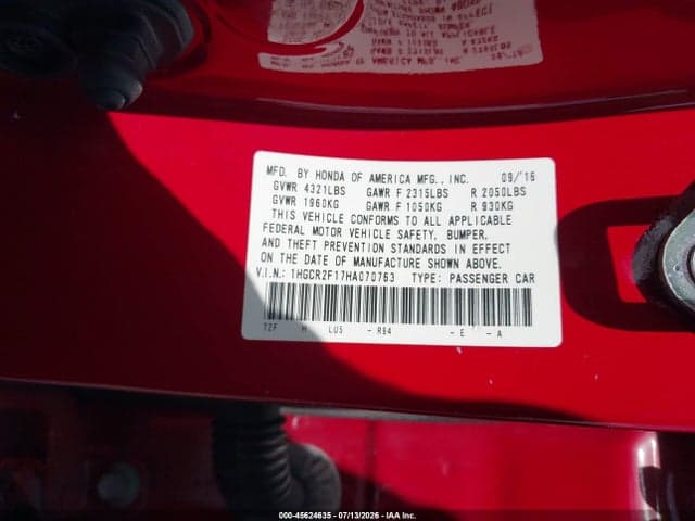 2017 HONDA ACCORD SPORT SE 9