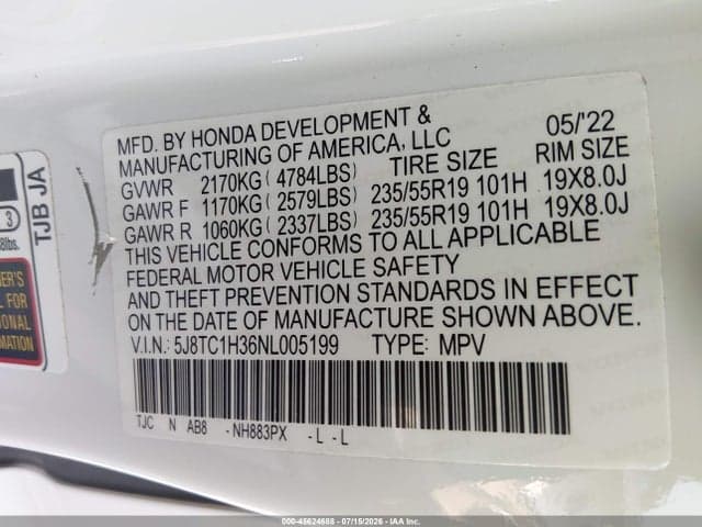 2022 ACURA RDX STANDARD 9