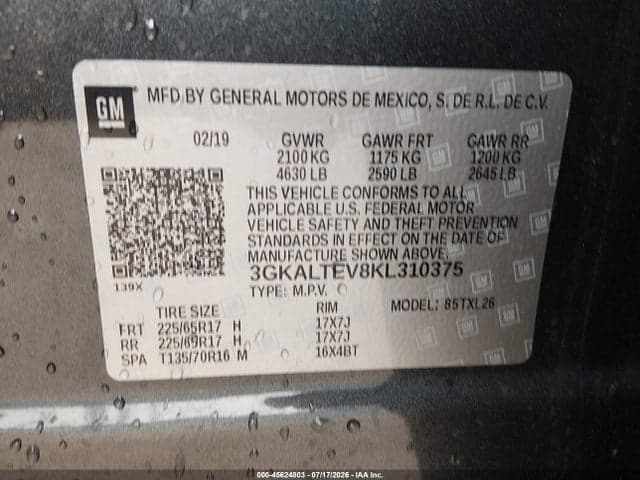 2019 GMC TERRAIN SLE 9