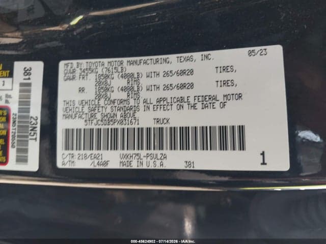 2023 TOYOTA TUNDRA HYBRID LIMITED 9