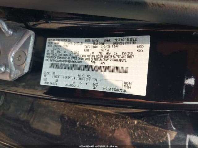 2017 FORD ESCAPE SE 9