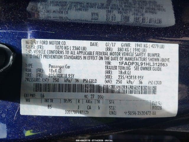 2017 FORD FOCUS ST 9