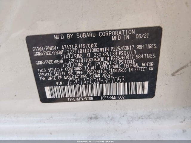 2021 SUBARU CROSSTREK PREMIUM 9