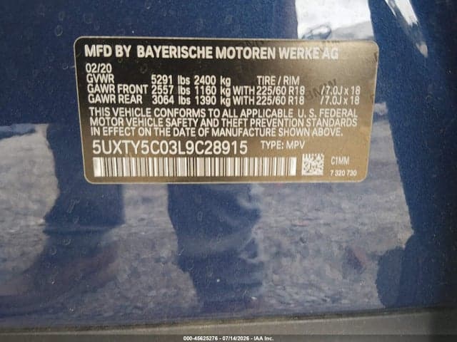 2020 BMW X3 XDRIVE30I 9