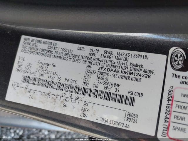 2019 FORD FIESTA SE 9
