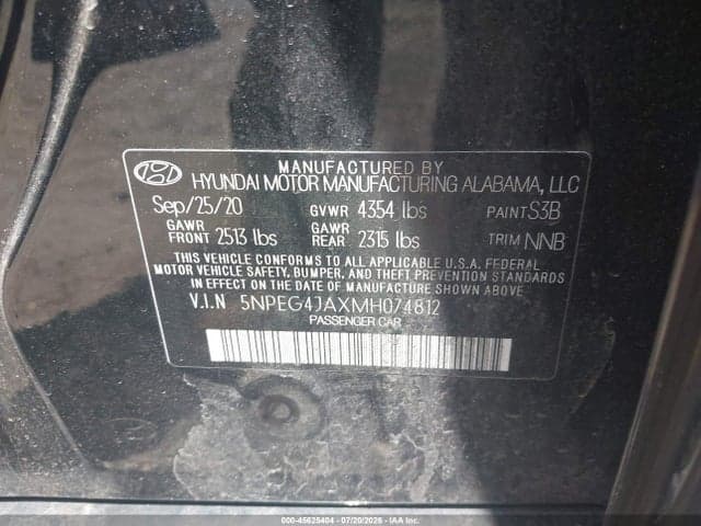2021 HYUNDAI SONATA SE 9