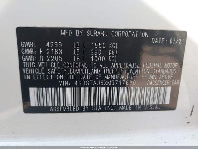 2021 SUBARU IMPREZA LIMITED 5-DOOR 9