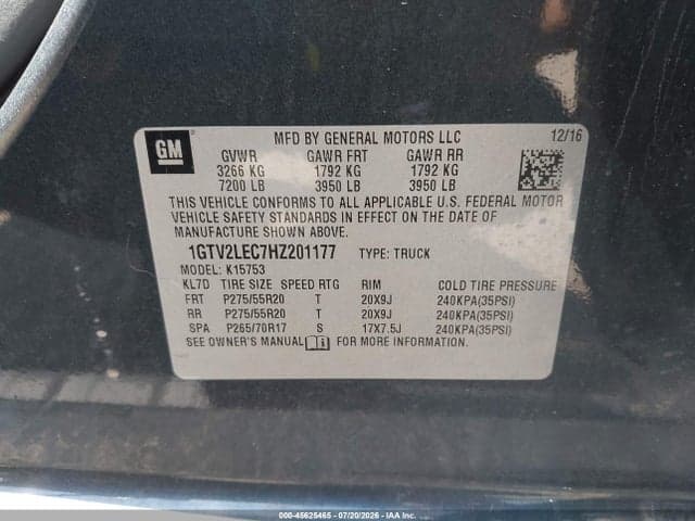 2017 GMC SIERRA 1500 9