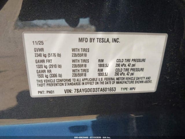 2026 TESLA MODEL Y PREMIUM REAR-WHEEL DRIVE/REAR-WHEEL DRIVE 9