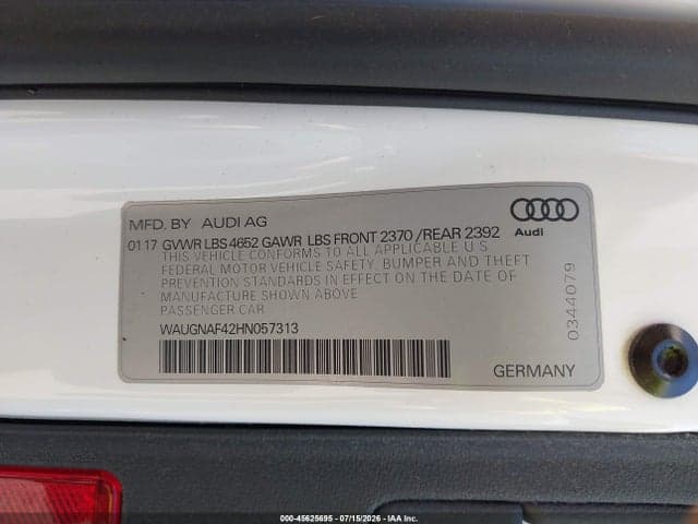 2017 AUDI A4 PREMIUM 9