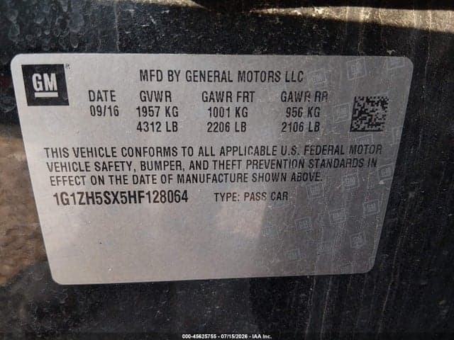 2017 CHEVROLET MALIBU PREMIER 9