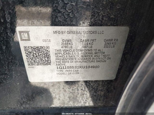 2019 CHEVROLET IMPALA PREMIER 9
