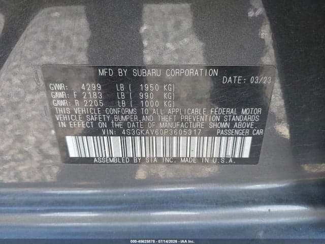 2023 SUBARU IMPREZA PREMIUM 9