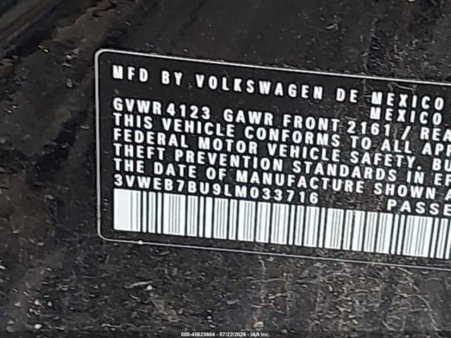 2020 VOLKSWAGEN JETTA 1.4T SEL 9