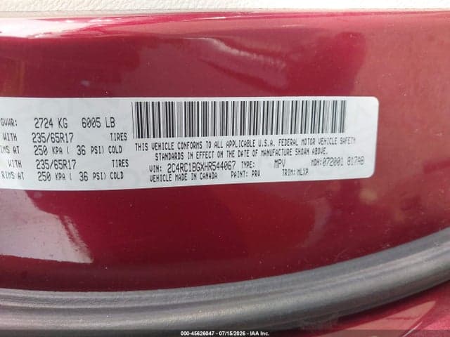 2017 CHRYSLER PACIFICA TOURING-L 9