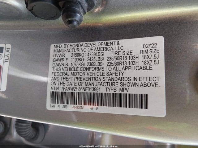 2022 HONDA CR-V AWD EX-L 9
