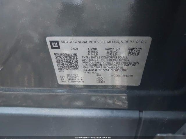 2020 CHEVROLET EQUINOX FWD LS 9