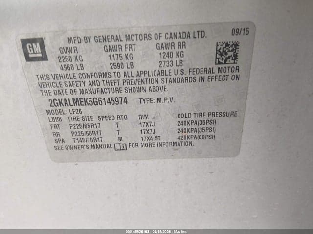 2016 GMC TERRAIN SLE-1 9
