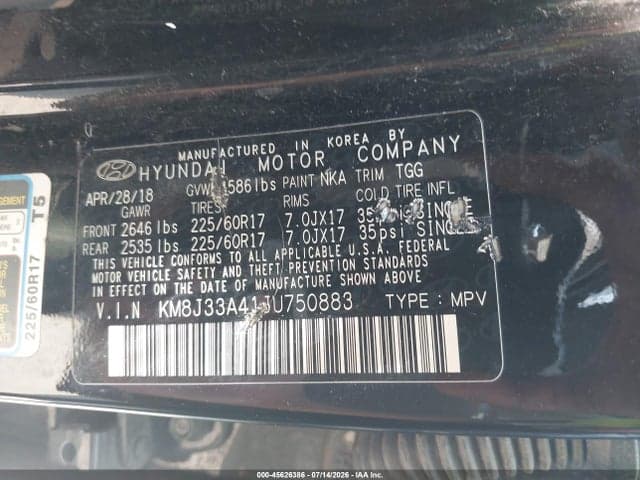 2018 HYUNDAI TUCSON SEL 9