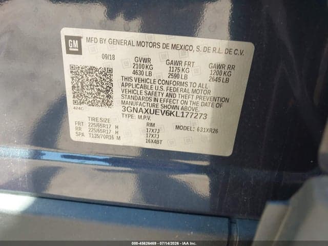 2019 CHEVROLET EQUINOX LT 9