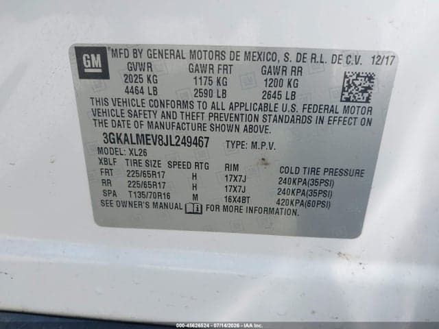 2018 GMC TERRAIN SLE 9