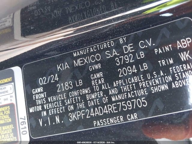 2024 KIA FORTE LXS 9