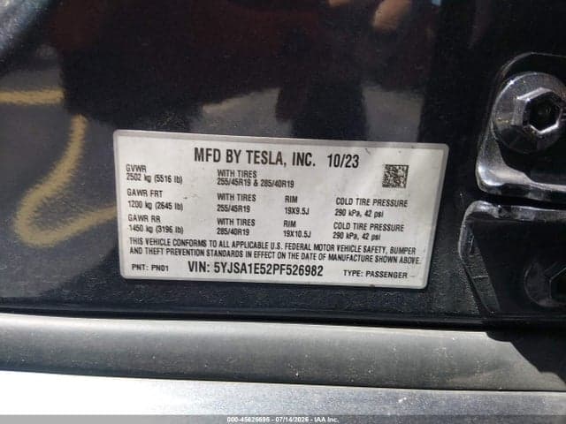 2023 TESLA MODEL S DUAL MOTOR ALL-WHEEL DRIVE/STANDARD RANGE 9