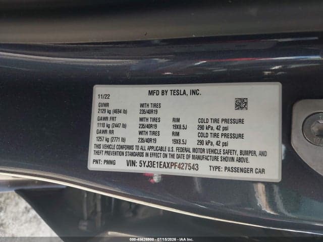 2023 TESLA MODEL 3 REAR-WHEEL DRIVE 9