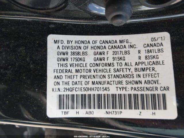 2017 HONDA CIVIC SI 9