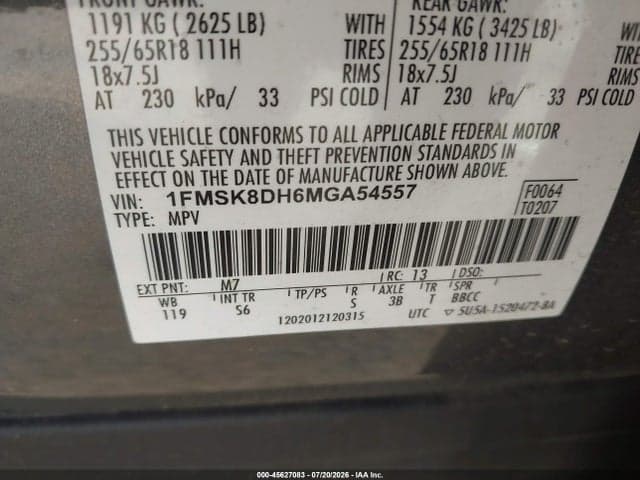 2021 FORD EXPLORER XLT 9