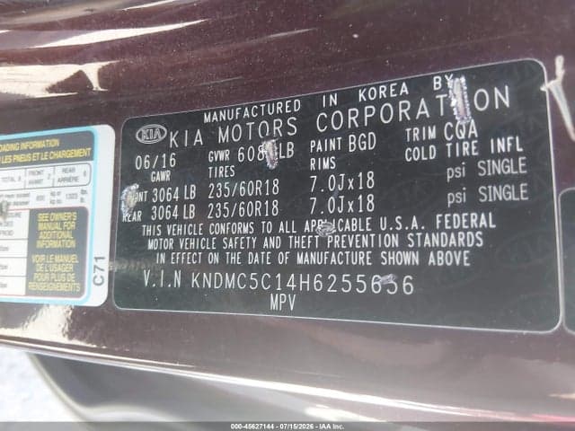 2017 KIA SEDONA EX 9