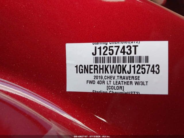 2019 CHEVROLET TRAVERSE 3LT 9
