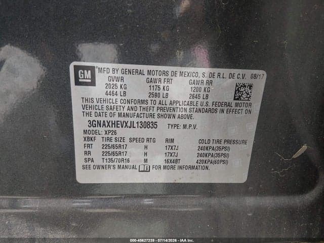 2018 CHEVROLET EQUINOX LS 9