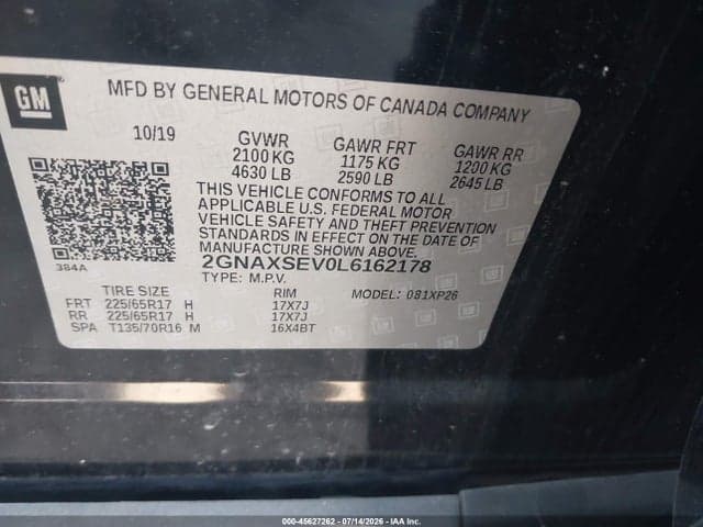 2020 CHEVROLET EQUINOX AWD LS 9