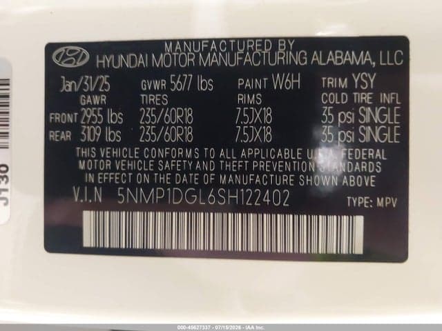 2025 HYUNDAI SANTA FE SE 9