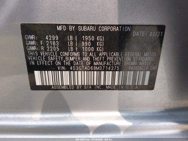 2021 SUBARU IMPREZA PREMIUM 5-DOOR 9