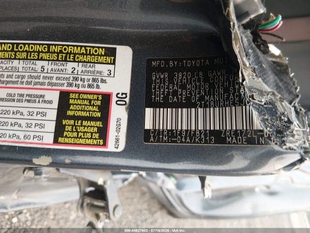 2018 TOYOTA COROLLA LE 9