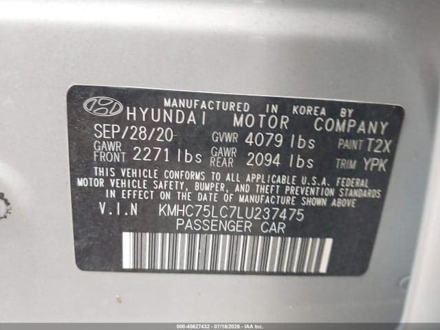 2020 HYUNDAI IONIQ HYBRID SE 9