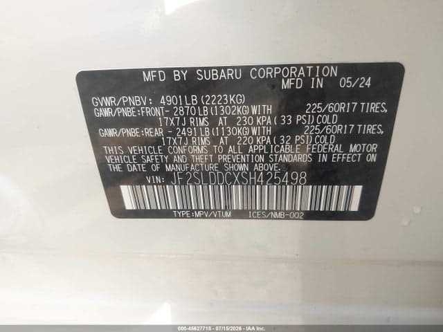 2025 SUBARU FORESTER PREMIUM 9