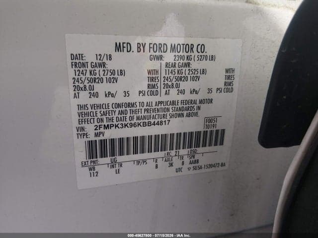 2019 FORD EDGE TITANIUM 9