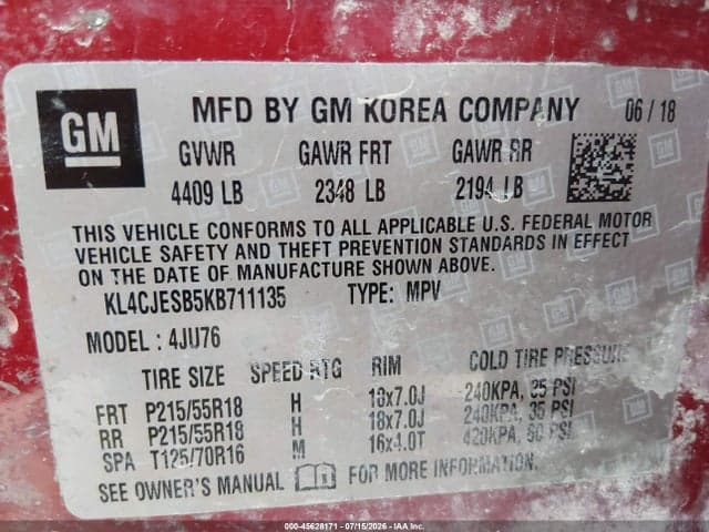 2019 BUICK ENCORE AWD PREFERRED 9