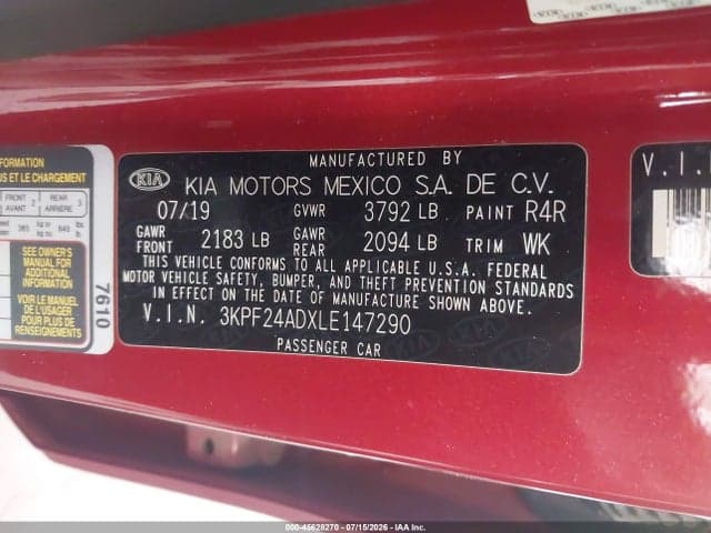 2020 KIA FORTE LXS 9