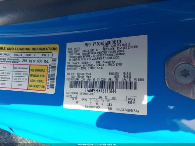 2024 FORD MUSTANG GT PREMIUM 9