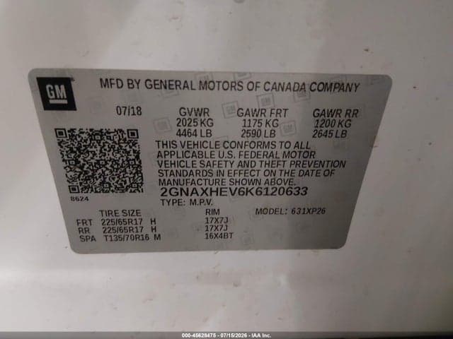 2019 CHEVROLET EQUINOX LS 9