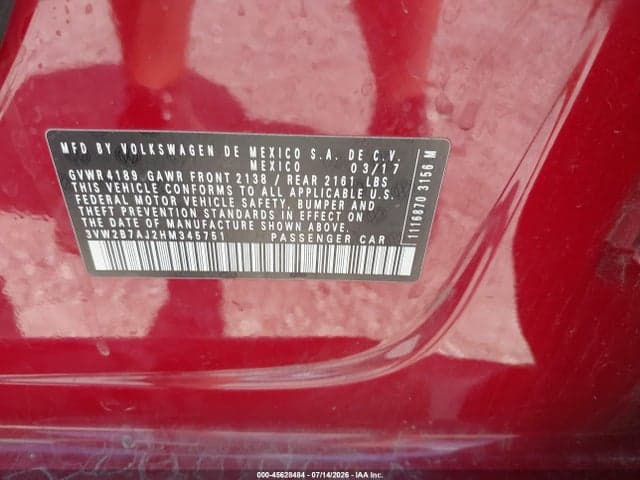 2017 VOLKSWAGEN JETTA 1.4T S 9