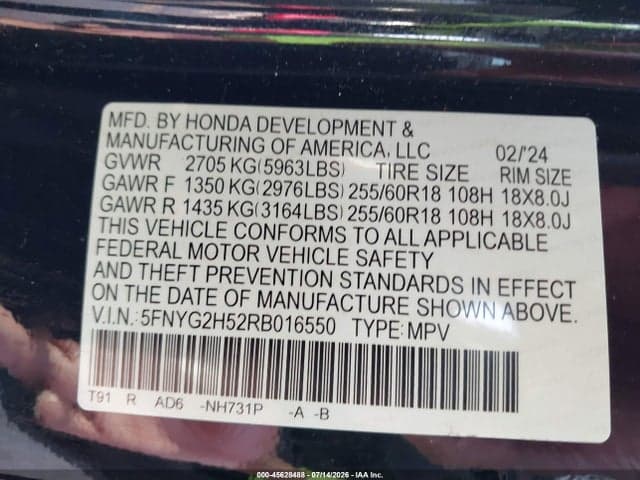 2024 HONDA PILOT EX-L 7 PASSENGER 9