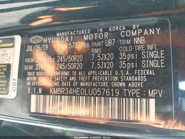 2020 HYUNDAI PALISADE SEL 9