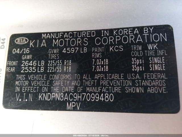 2017 KIA SPORTAGE EX 9