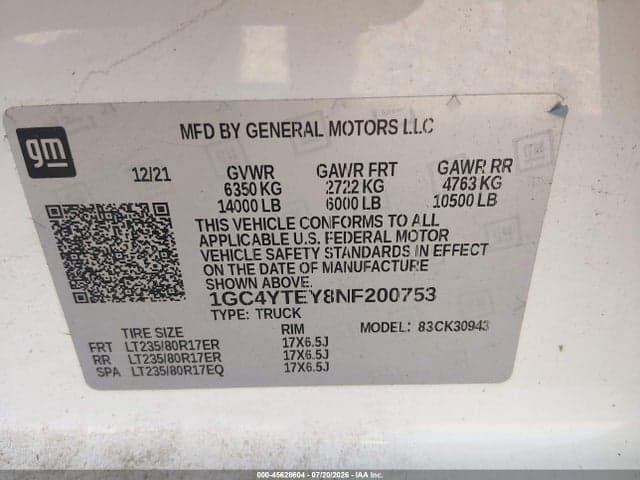 2022 CHEVROLET SILVERADO 3500HD 4WD LONG BED LT 9